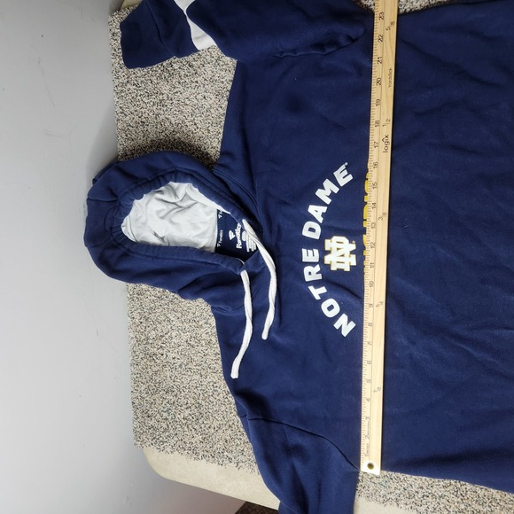 Fanatics Women's Large Notre Dame Heather Navy Block Party Arch Pullover - Picture 5 of 9